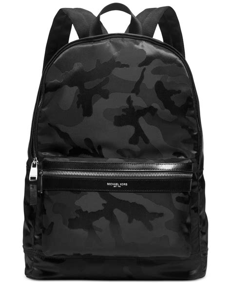 michael kors greyson backpack black|Michael Kors black camo backpack.